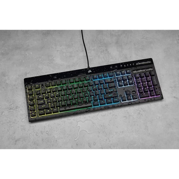 Teclado para juegos CORSAIR K55 RGB PRO, 5Z RGB, domo de goma (CH-9226765-FR) 5 Teclado para juegos CORSAIR K55 RGB PRO, 5Z RGB, domo de goma (CH-9226765-FR) 5