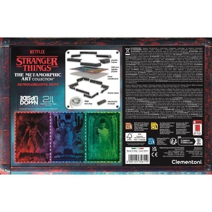 Clementoni CLE8005125356119 Colección Morphing Stranger Things Marco de luz V3 3