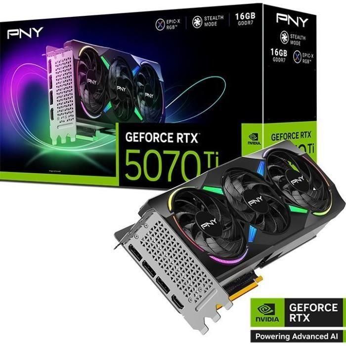PNY - Tarjeta gráfica - GEFORCE RTX 5070Ti - 16 GB PNY - Tarjeta gráfica - GEFORCE RTX 5070Ti - 16 GB
