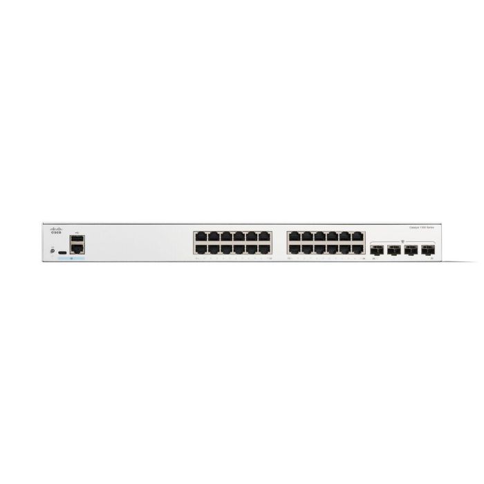 Cisco CATALYST 1300 24-PORT GE 4X1G Switch Gestionado L2/L3 Gigabit Ethernet 24 Puertos RJ-45 4 Puertos SFP 1