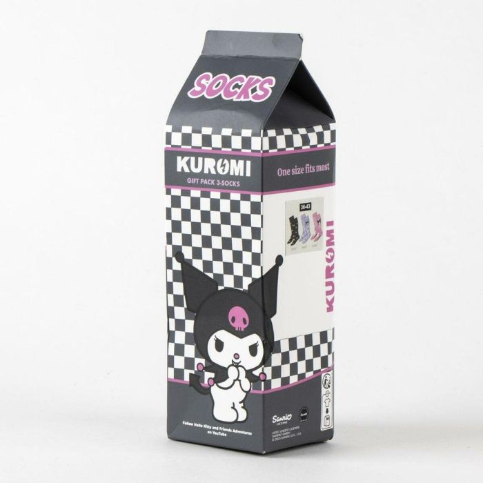 Hello Kitty: Pack 3 Calcetines Kuromi Multicolor Talla 36-43 1
