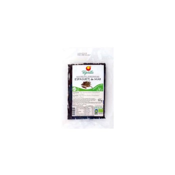 VEGETALIA Alga Espagueti de Mar Bio 50g Vegana Sin Gluten Sin Lactosa Sin Azúcar