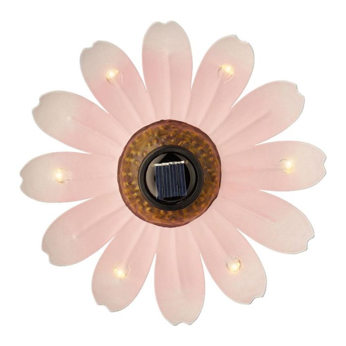 Luz solar metalica con forma de flor ø14x4cm colores surtidos 2