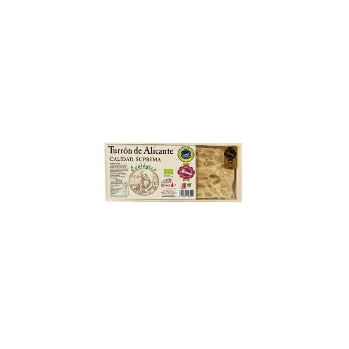 CHOCOLATES SOLE Turrón Duro de Alicante Ecológico 200g