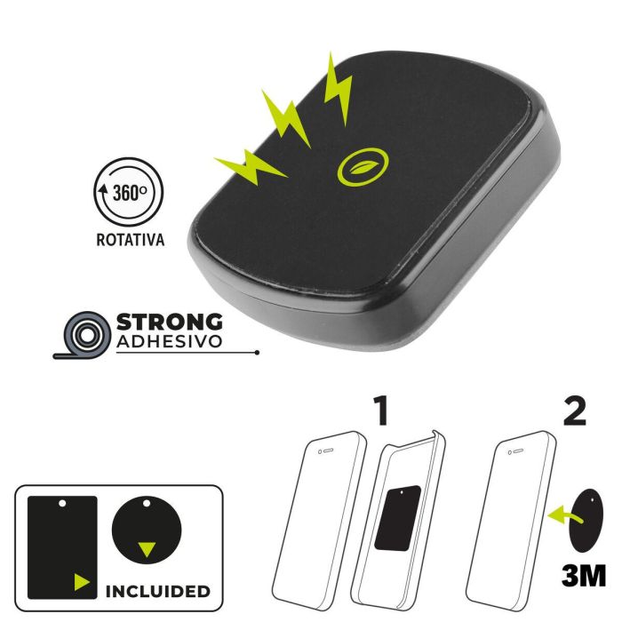 muvit for change soporte coche universal salpicadero magnético negro 5