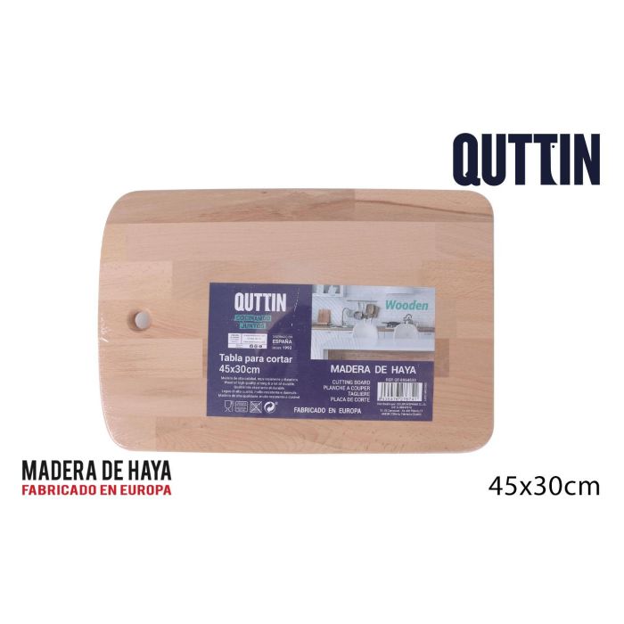 Tabla de cortar Quttin 45x30x1.7 cm con agujero (6 Unidades) Tabla de cortar Quttin 45x30x1.7 cm con agujero (6 Unidades)