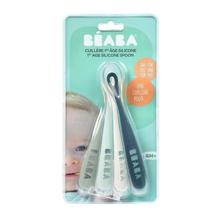 Béaba Set de 4 cucharas primera comida Silicona suave Rainbow 3
