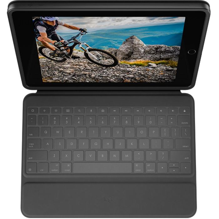 Funda con Teclado Logitech Rugged Folio para Tablets Apple Ipad 7ª y 8ª Generación 10.2"/ Negro 1 Funda con Teclado Logitech Rugged Folio para Tablets Apple Ipad 7ª y 8ª Generación 10.2"/ Negro 1
