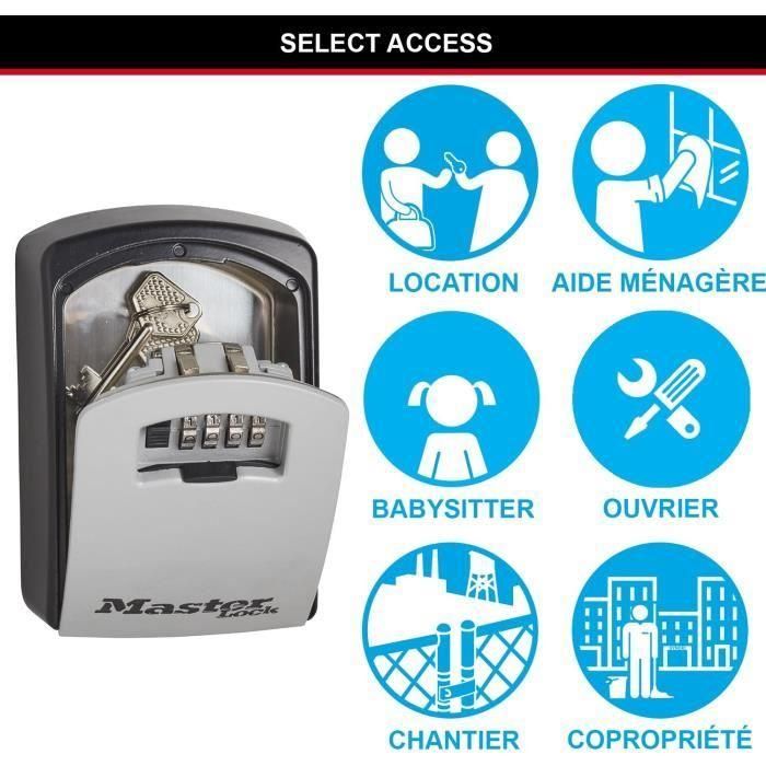 MASTER LOCK Caja de llaves segura - Formato XL - Caja de llaves - Almacenamiento de gran capacidad 2 MASTER LOCK Caja de llaves segura - Formato XL - Caja de llaves - Almacenamiento de gran capacidad 2