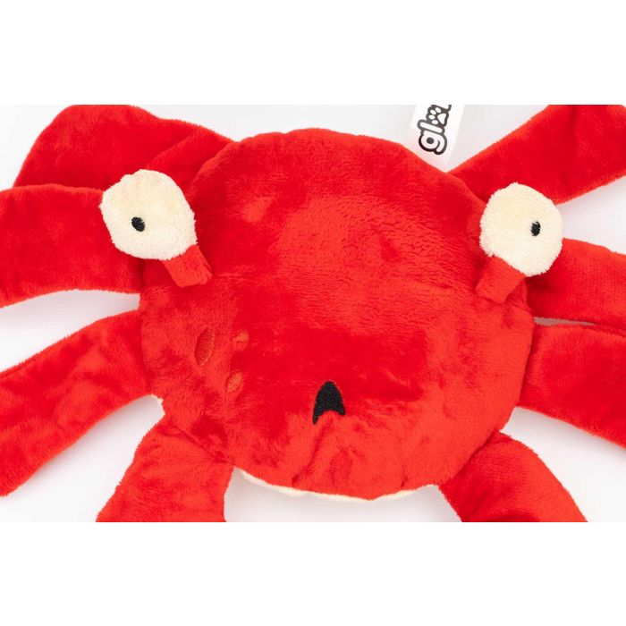 Gloria Juguete Peluche Divertido Cangrejo Coco para Perro con Squeaker, Textura Blanda, Color Rojo, Poliéster 5
