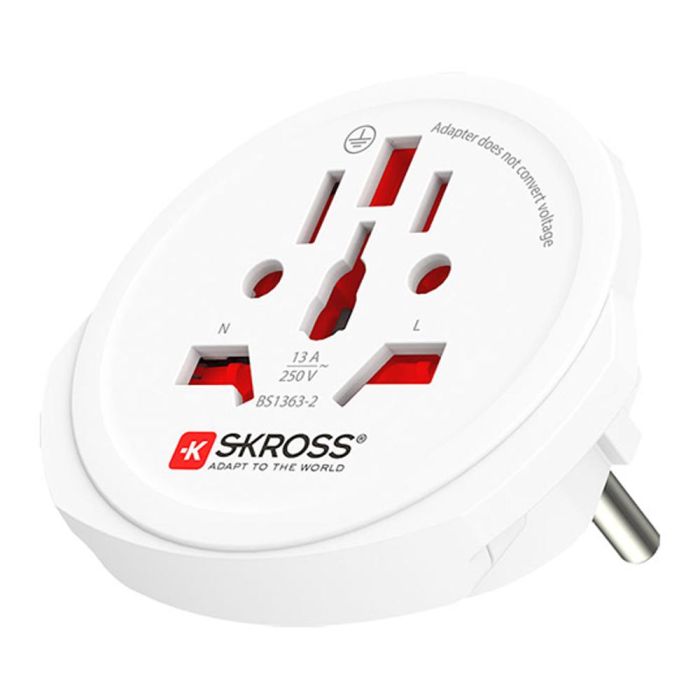 Skross Adaptador Mundial a Europa 1500211-e para Enchufes con y sin Conexión a Tierra Diseñado en Suiza 1 Skross Adaptador Mundial a Europa 1500211-e para Enchufes con y sin Conexión a Tierra Diseñado en Suiza 1