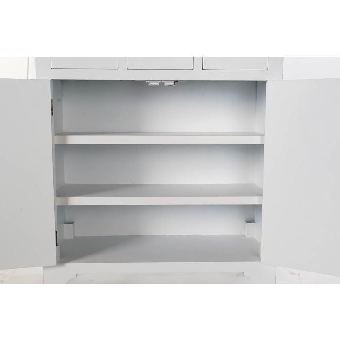 Cajonera Oriental DKD Home Decor Blanco Plateado 27 x 101 x 63 cm 5 Cajonera Oriental DKD Home Decor Blanco Plateado 27 x 101 x 63 cm 5