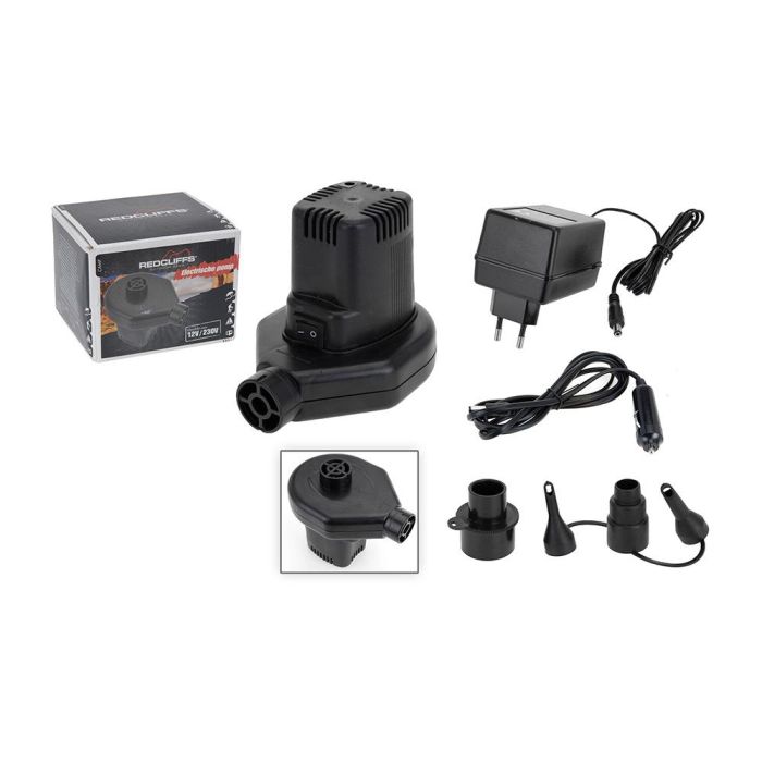 Redcliffs Bomba de aire eléctrica 12v/230v 60w para camping, colchonetas y balones 1 Redcliffs Bomba de aire eléctrica 12v/230v 60w para camping, colchonetas y balones 1