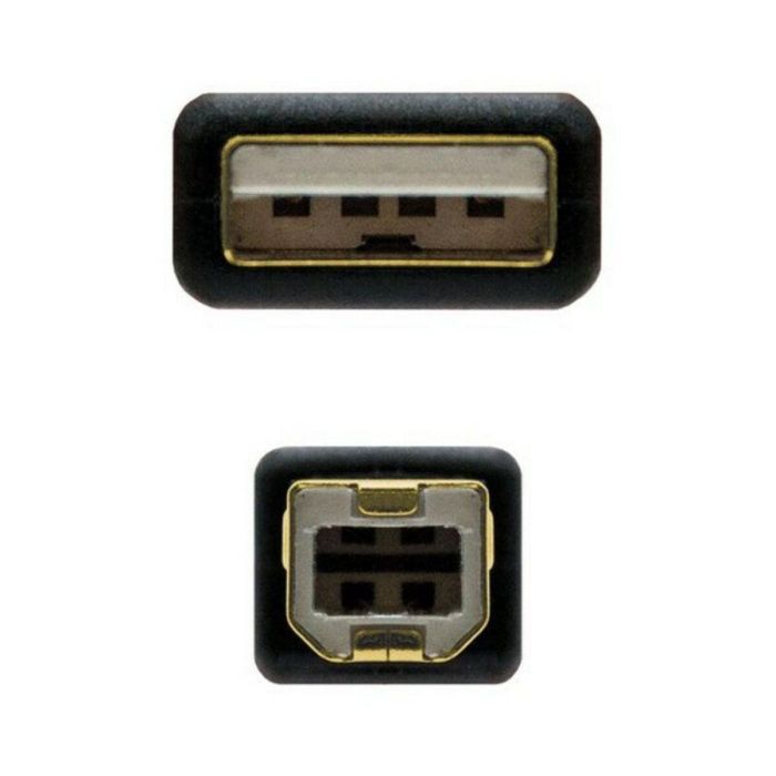 Cable USB 2.0 A a USB B NANOCABLE 10.01.120 Negro 1