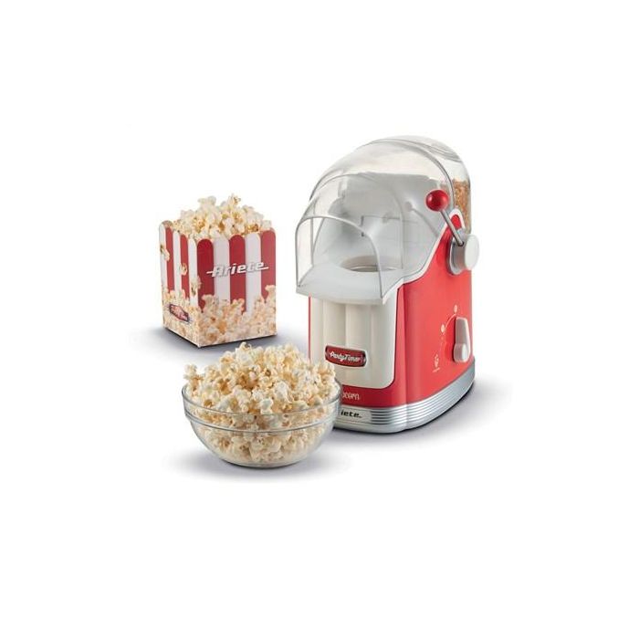 Ariete 2958/00 Máquina de Palomitas Party Time Roja Diseño Retro Años 50 Ideal para Snacks Naturales y Libres de Grasas 4