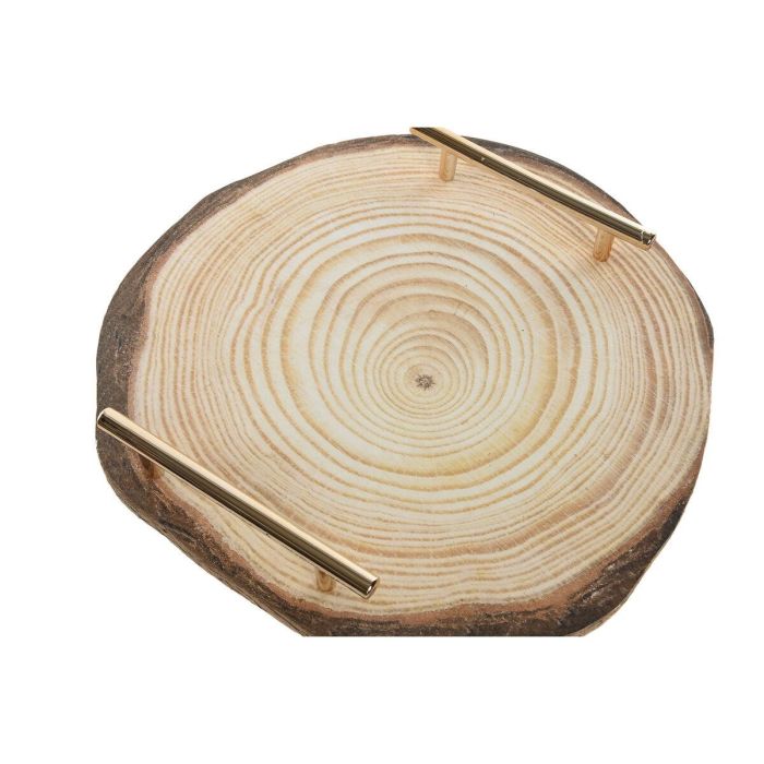Centro de Mesa Home ESPRIT Marrón Dorado 30 x 30 x 4 cm (2 Unidades) 2 Centro de Mesa Home ESPRIT Marrón Dorado 30 x 30 x 4 cm (2 Unidades) 2