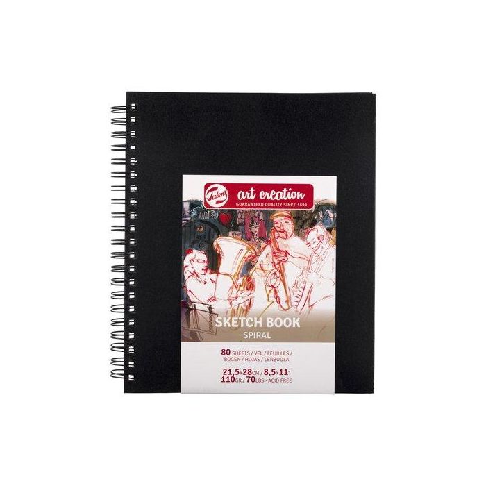 Cuaderno De Dibujo Talens Art Creation Boceto Con Espiral Tapa Dura 215 X 280 Mm 110G 80H 5 unidades