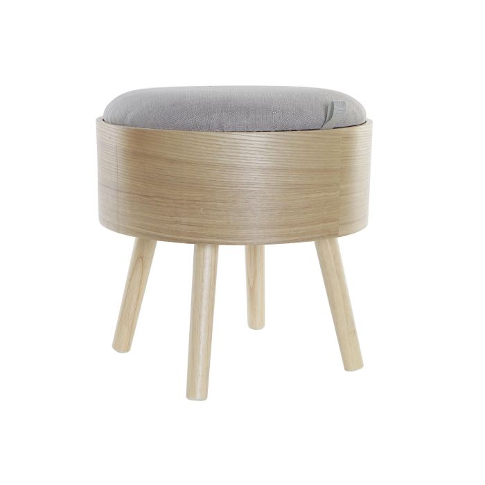 DKD Home Decor Descalzadora Scandi Natural Beige de MDF y Poliéster, Set 2 Unidades. Asiento 41cm, 40x41x40 cm