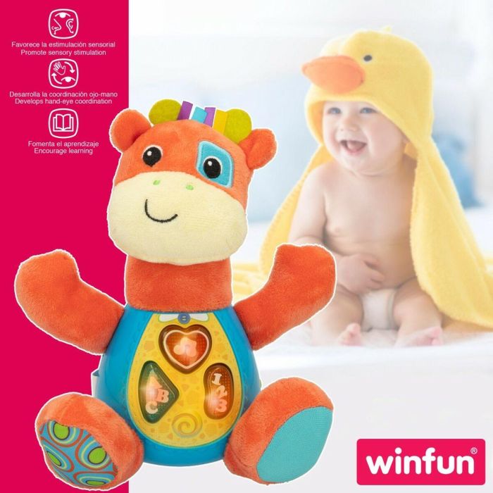 Peluche con Sonido Winfun Jirafa 18 x 19 x 8,5 cm (6 Unidades) 2