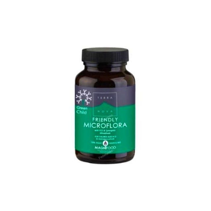 TERRANOVA Magniprobio Infantil, Complemento Alimenticio para Niños, Flora Intestinal, Lactobacilos y Bifidobacterias, 50 Cápsulas