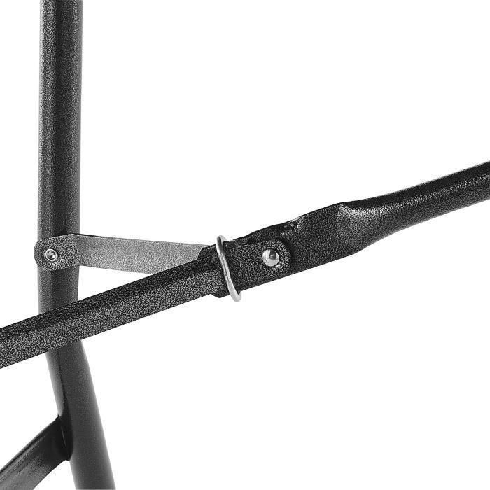 Mesa plegable para 8 personas 180x74x73,5 cm - Acero y polietileno de alta densidad, imitación resina tejida - Negro 3 Mesa plegable para 8 personas 180x74x73,5 cm - Acero y polietileno de alta densidad, imitación resina tejida - Negro 3