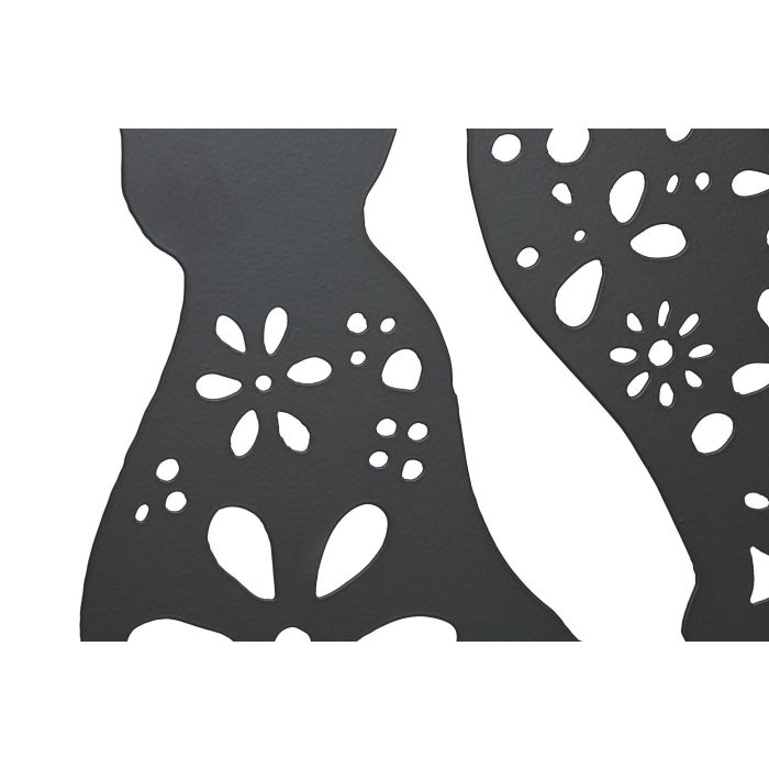 Decoracion Pared Shabby DKD Home Decor Negro 1 x 40 x 40 cm (4 Unidades) 2 Decoracion Pared Shabby DKD Home Decor Negro 1 x 40 x 40 cm (4 Unidades) 2