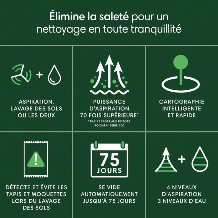 iRobot IRO5061042263308 Robot aspirador Roomba 105 Combo con 7000 Pa, autonomía 2h, depósito 400 ml, Negro 2 iRobot IRO5061042263308 Robot aspirador Roomba 105 Combo con 7000 Pa, autonomía 2h, depósito 400 ml, Negro 2