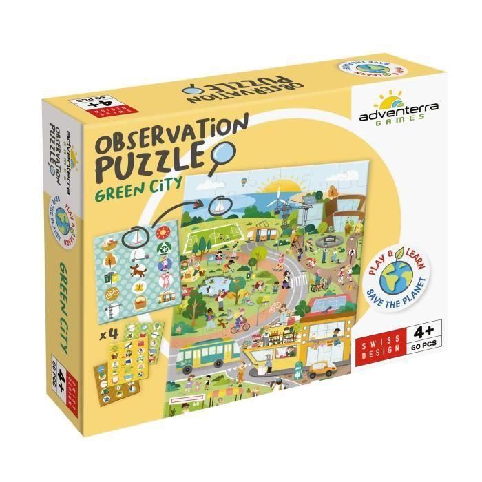 Juegos educativos - GEOMAG - Puzzle de observación Ciudad Verde - Puzzle ecológico - Descubrimiento de ciudades sostenibles - Póster incluido Juegos educativos - GEOMAG - Puzzle de observación Ciudad Verde - Puzzle ecológico - Descubrimiento de ciudades sostenibles - Póster incluido