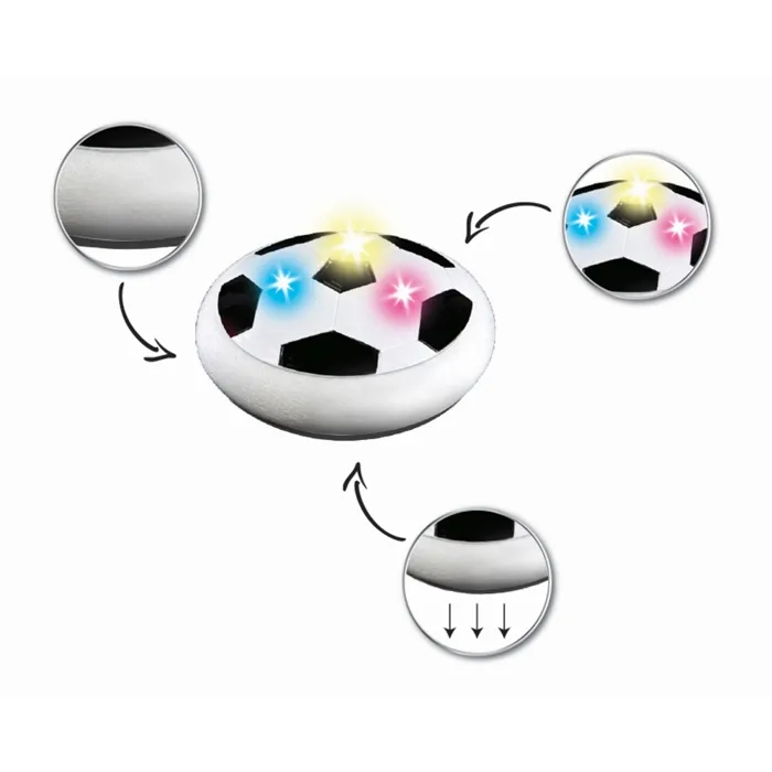 Lexibook Disco de Fútbol Flotante Luminoso de Espuma con 2 Porterías, 1 Balón y Bomba Recargable 2