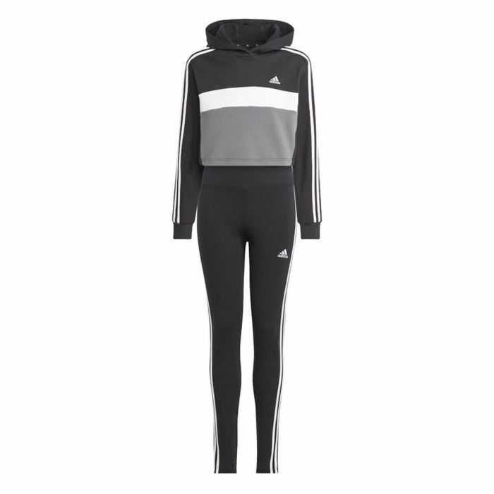 Chándal Mujer Adidas Tiberio 3- Stripes Colorblock Negro Gris 0 Chándal Mujer Adidas Tiberio 3- Stripes Colorblock Negro Gris 0