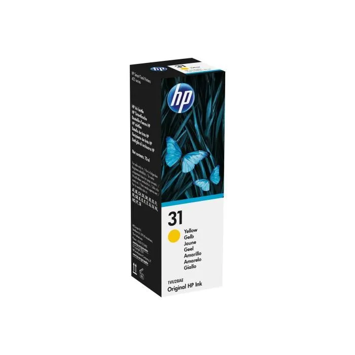 HP Tinta Bote Amarillo Smart Tank Wireless Nº 31 para 450, 455, 457, 7005, 7305 (70 ML)