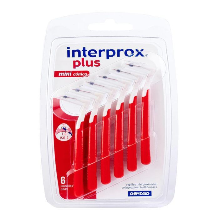 Interprox plus minicónico, cepillos interdentales 2G, blister 6 unidades