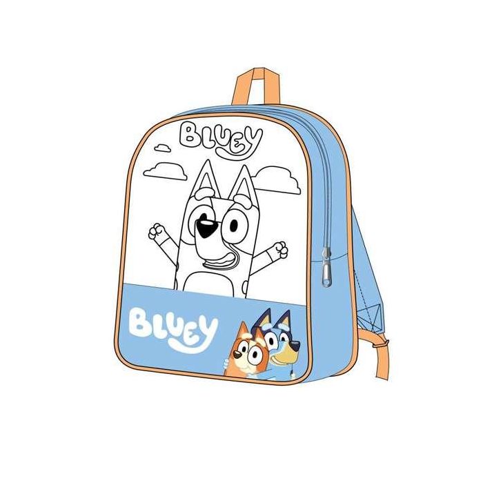 Cerdá DIY Set para Crear Mochila Bluey de 30x38x14 cm Azul. Kit Hazlo Tú Mismo para Niños con Diseño de Personajes. Edad Mínima 3 Años.