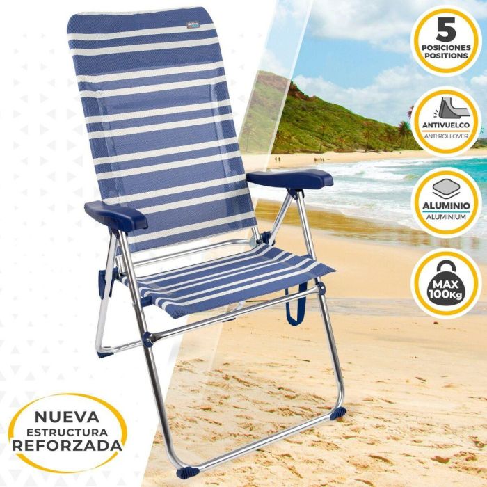 Silla Plegable Aktive Mykonos 47 x 108 x 66 cm (4 Unidades) 3 Silla Plegable Aktive Mykonos 47 x 108 x 66 cm (4 Unidades) 3
