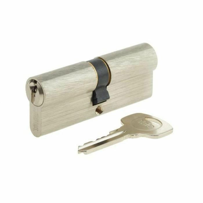 Yale Cilindro de cerradura Cylinder 500+ para puerta exterior, 5 pines, 3 llaves, 40 x 40 mm