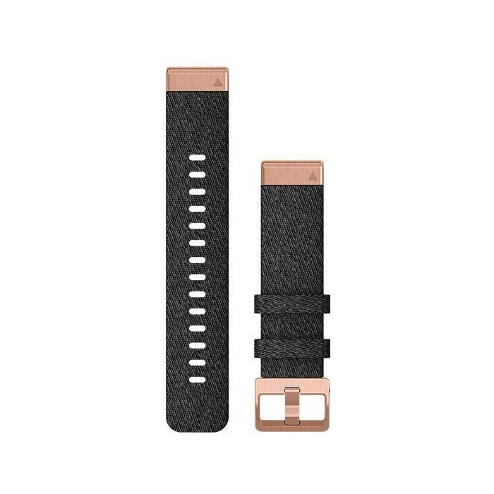 Garmin Ersatzarmband QuickFit 20mm Nylon Schwarz/Rosegold
