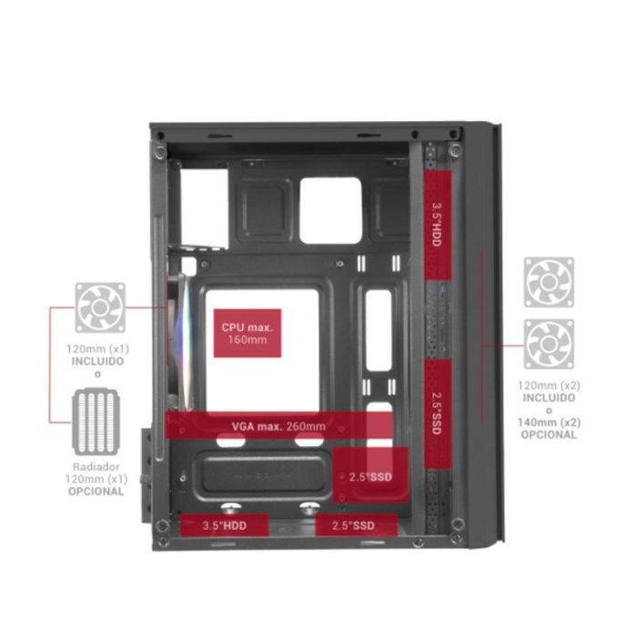 Caja Ordenador Mars Gaming Mc300 Negro 3 Caja Ordenador Mars Gaming Mc300 Negro 3