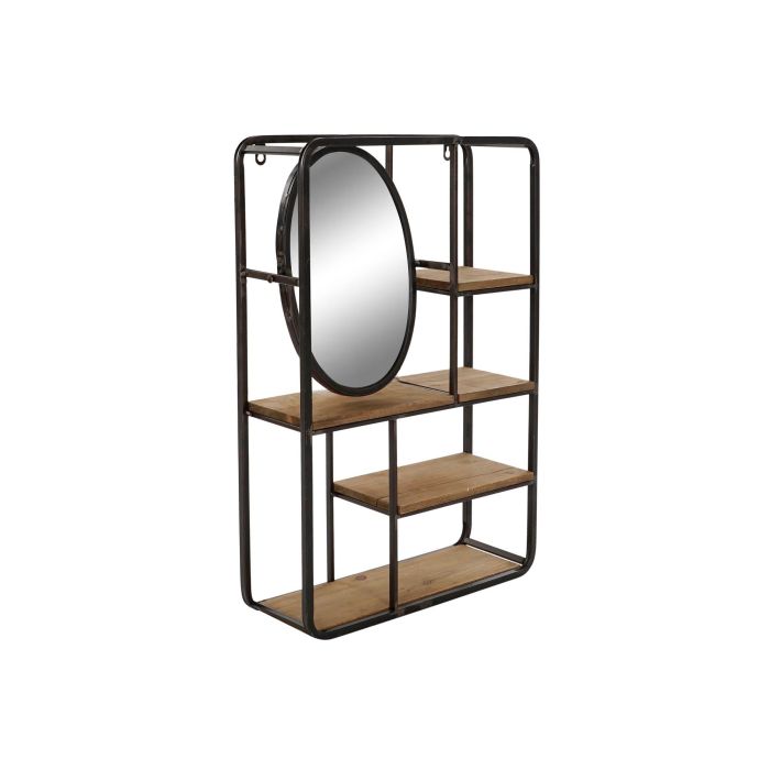DKD Home Decor Estantería Loft con 4 Estantes de Metal y MDF, Marrón Claro/Negro, 39.5x13.2x60.3 cm 3
