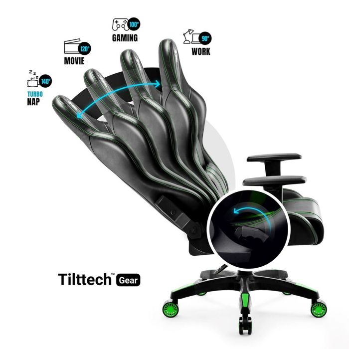Silla Gaming Diablo Chairs Diablo X-One 2.0 Normal Size Negro Verde 3 Silla Gaming Diablo Chairs Diablo X-One 2.0 Normal Size Negro Verde 3