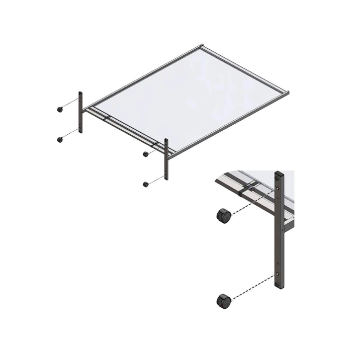 Nobo Rueda giratoria para pantalla separadora Nobo Premium Plus Pack de 4 unidades 2