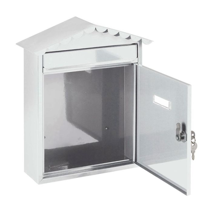 Arregui Visit Buzón Individual Exterior, Acero Galvanizado, Blanco, Tamaño M (A4), 30 x 11 x 36 cm 1