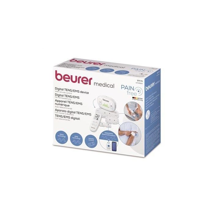 Beurer Electroestimulador Digital EM-70 Wireless con Mando a Distancia, 19 Programas, TENS/EMS para Dolor y Masaje 18 Beurer Electroestimulador Digital EM-70 Wireless con Mando a Distancia, 19 Programas, TENS/EMS para Dolor y Masaje 18