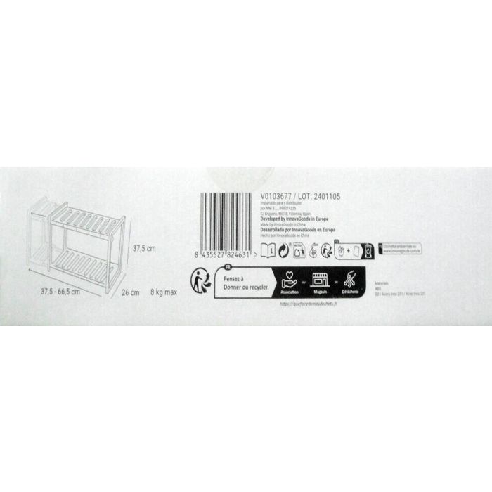 Estantería Extensible para Fregadero Shibblek InnovaGoods 2 Estantes 11 Estantería Extensible para Fregadero Shibblek InnovaGoods 2 Estantes 11