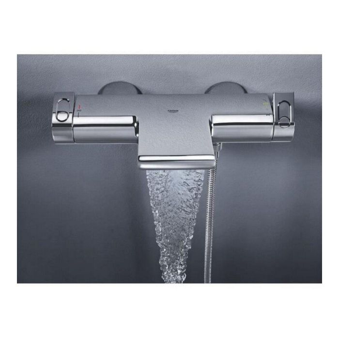 GROHE 34174001 Mezclador Termostático Baño/Ducha 1/2 Grohtherm 2000 Montaje Mural Expuesto Cromado StarLight CoolTouch SafeStop 2