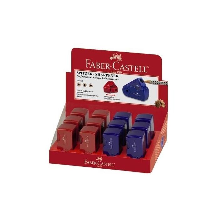 FABER-CASTELL Klappspitzdose Sleeve Mini rot/blau - Estuche Plegable Rojo/Azul