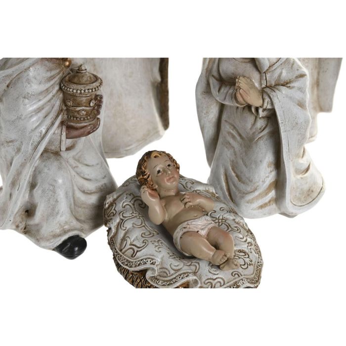 DKD Home Decor Nacimiento Navidad Tradicional, Set 8 Figuras de Resina Blanca 6 x 19 x 8 cm 3