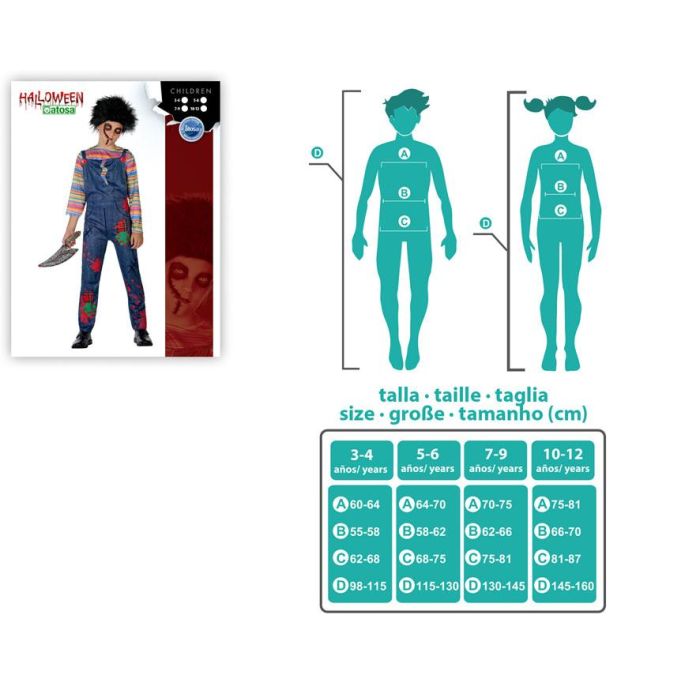 Disfraz Muñeco Sangriento Infantil 10-12 Años 1