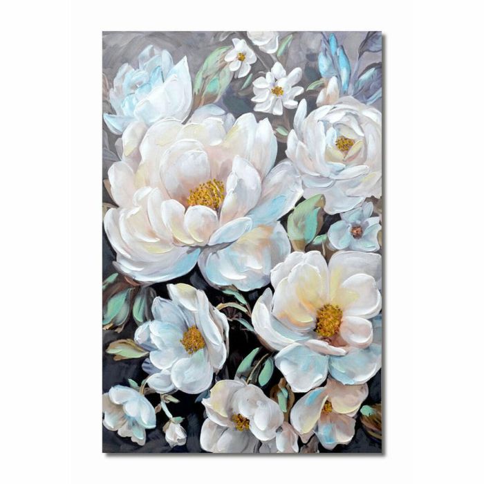 Cuadro DKD Home Decor Flores 80 x 3 x 120 cm Romántico (2 Unidades) 1