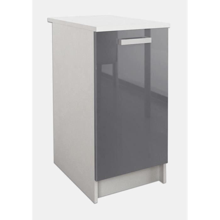 START Mueble bajo de cocina L 40 cm - Gris brillante START Mueble bajo de cocina L 40 cm - Gris brillante