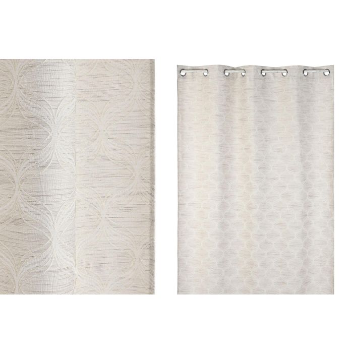 Cortina Tradicional DKD Home Decor Beige 260 x 260 x 140 cm